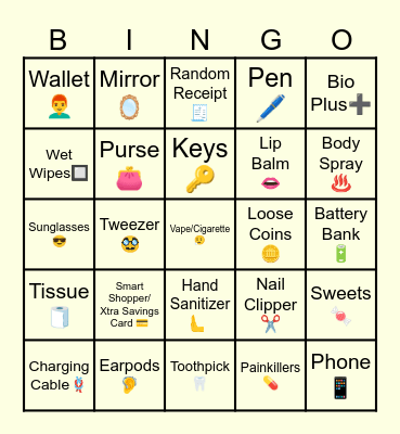 👜BAG BINGO👝 Bingo Card