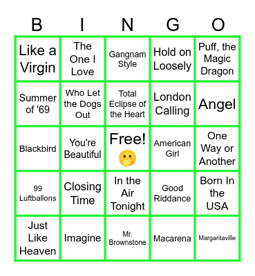 MUSIC BINGO at the Ann Arbor Eagles!  It Means What??? 🫨 Bingo Card