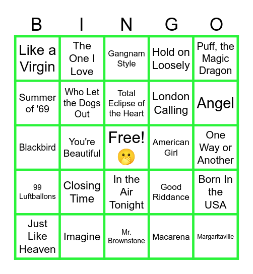 MUSIC BINGO at the Ann Arbor Eagles!  It Means What??? 🫨 Bingo Card