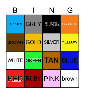 BEIGE ✋🏻 Bingo Card