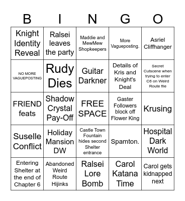 Chapter 6 Bingo Card