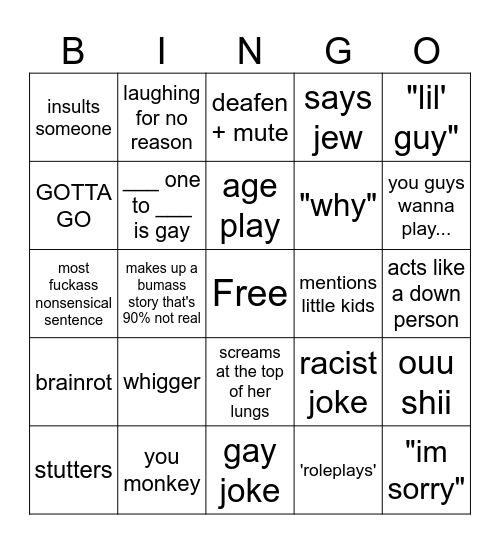 Bob Bingo Card
