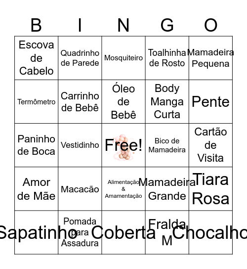 Bingo da Ana Beatriz Bingo Card