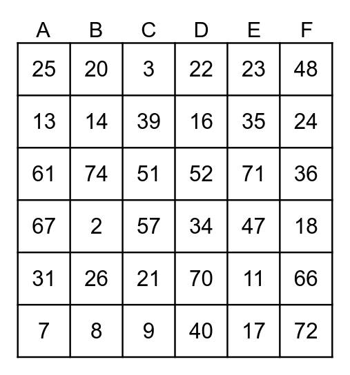 Drummond's Thursday Bingo Bash Bingo Card