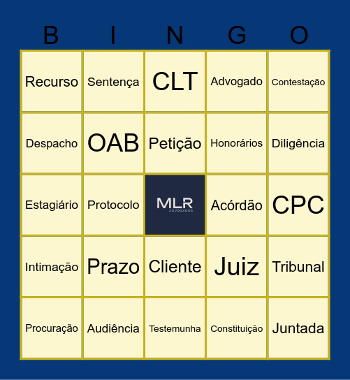 MLR - Dia do Advogado Bingo Card
