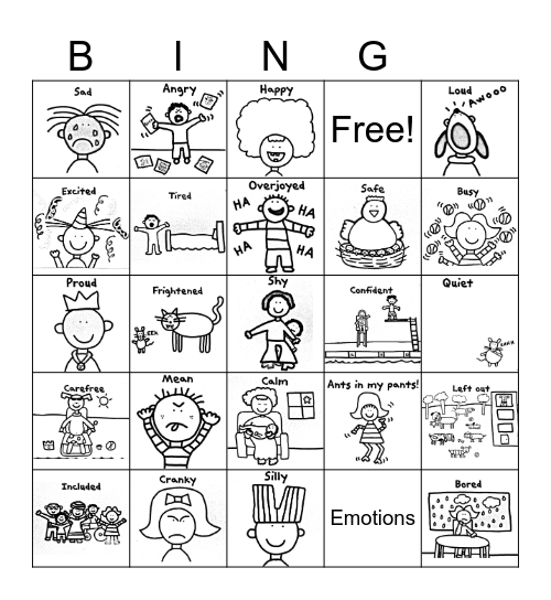 Zones of Regulation: Todd Parr Bingo Card