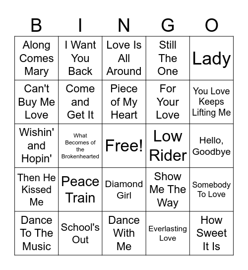 Mix 2 (set 7) Bingo Card