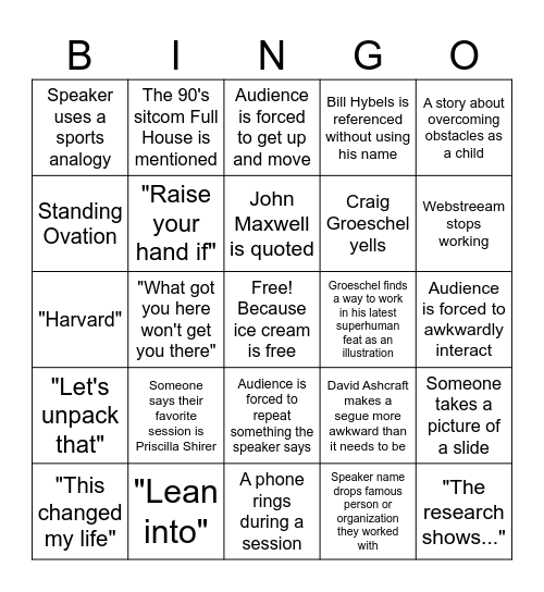 GLS 2026 Bingo Card