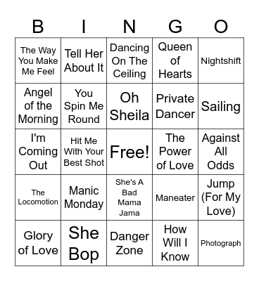 80's (set 7) Bingo Card