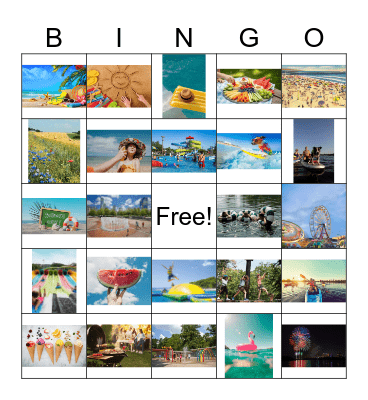 Summer Time Bingo Card