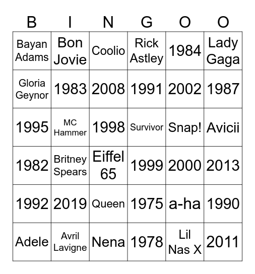 Die Klassiker Bingo Card