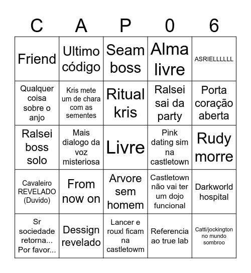 DELTARUNE Bingo Card