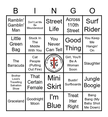 STG - TARANTINO Bingo Card