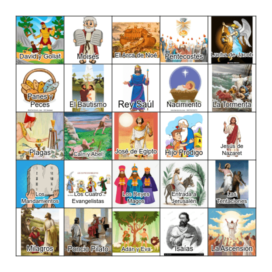 Bingo Bíblico Bingo Card
