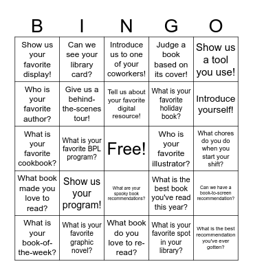 Social Squad Bingo Card
