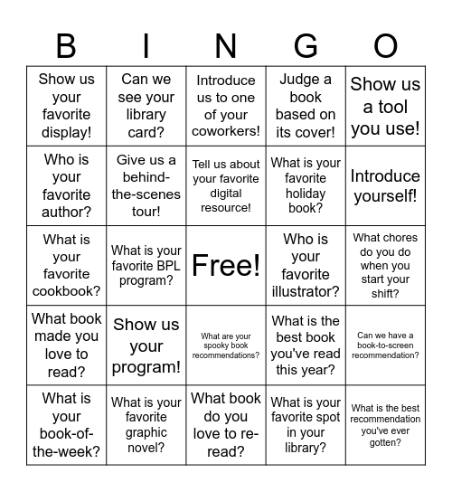 Social Squad Bingo Card