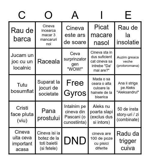 GRECOAIE Bingo Card