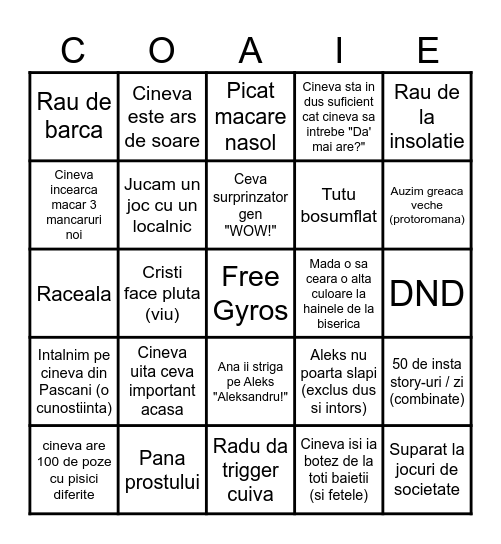 GRECOAIE Bingo Card