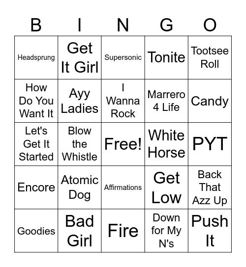 Brown's Game Night Bingo Card