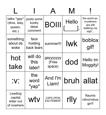 Lee M. Glabinton Bingo Card