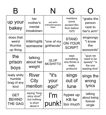 Libbyisms Bingo Card