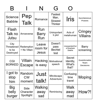 The Flash Bingo Card