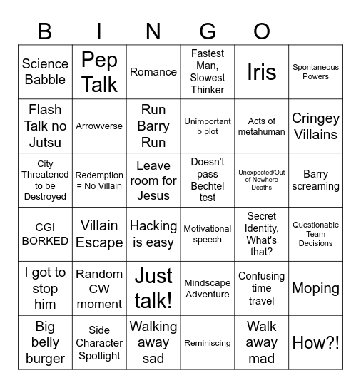 The Flash Bingo Card