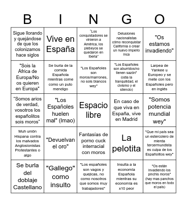 Bingo panchito Bingo Card
