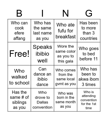 Find Someone Bingo Card