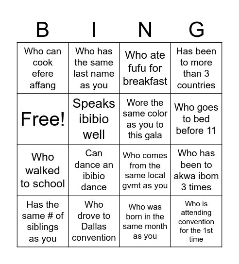 Find Someone Bingo Card