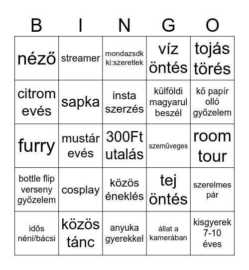 OME TV HUNTERES KIHÍVÁS. Bingo Card