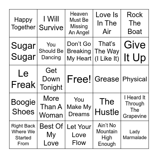 Flower Power Bingo Card