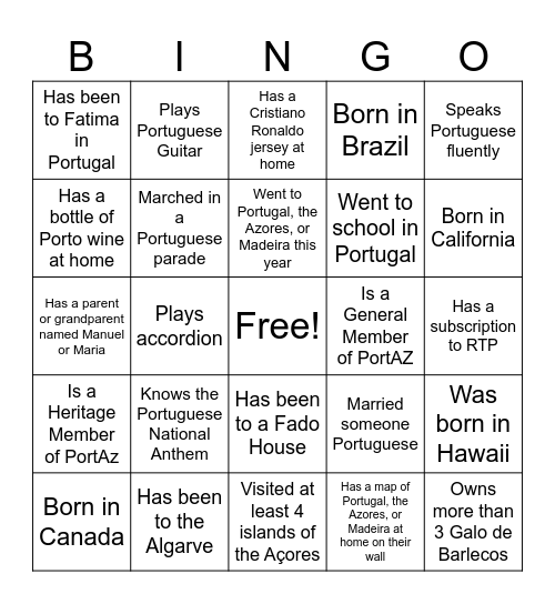 PortAZ Event-Sept 2026 Bingo Card