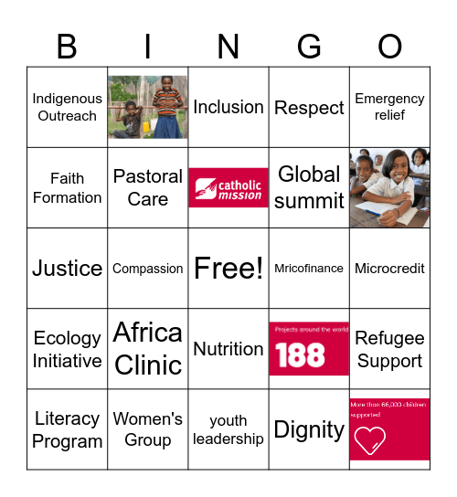Mission Bingo Card