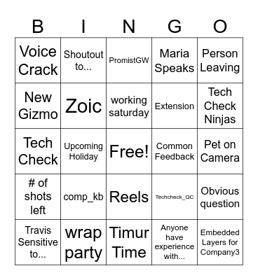 2d roundup Bingo Card