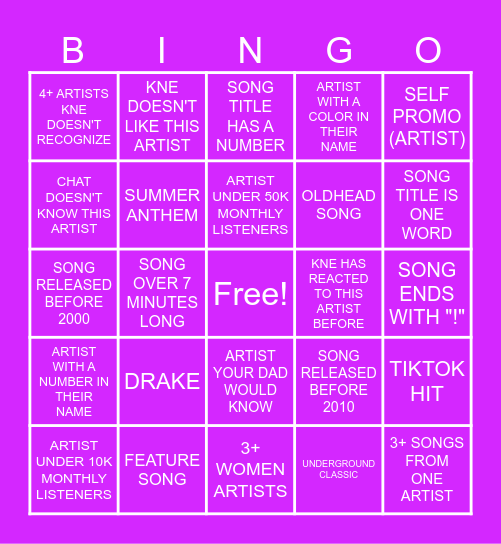 I ♥️ FRONTIER Bingo Card