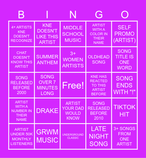 I ♥️ FRONTIER Bingo Card