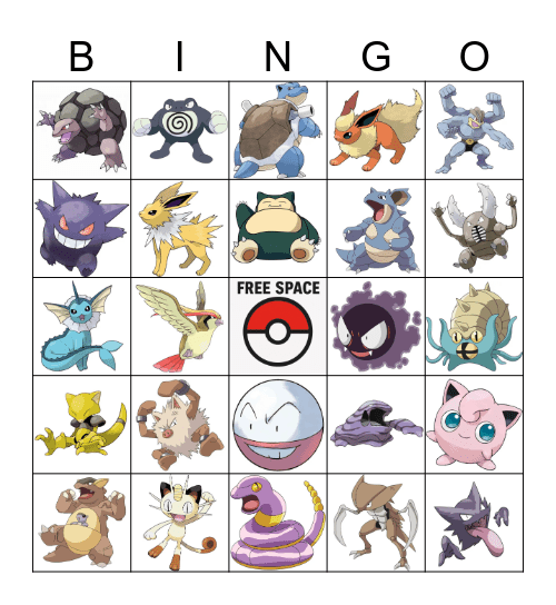 POKEMON BINGO Card