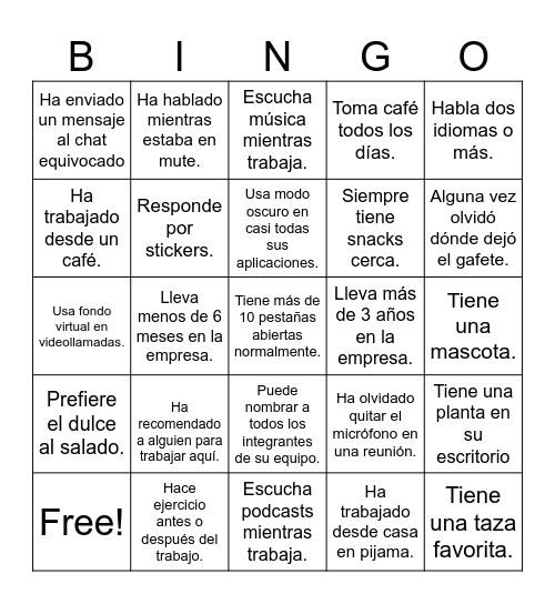COMPARTIDAS Bingo Card