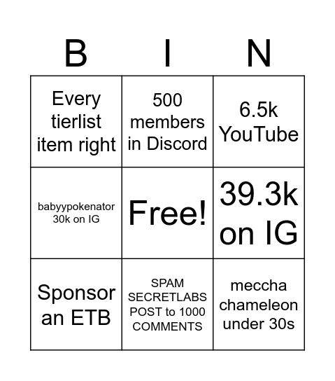 1 CLUE FOR EVERY BINGO Card
