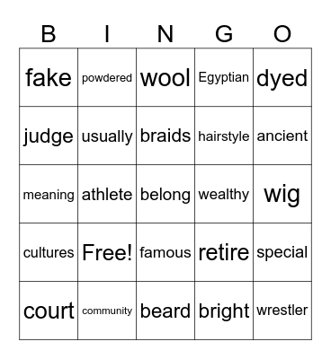 B4U1 culture Bingo Card