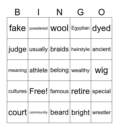 B4U1 culture Bingo Card