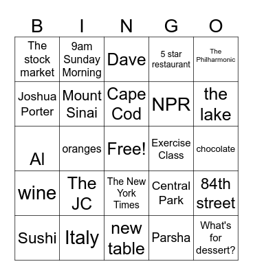Happy Birthday Grandma Bingo Card