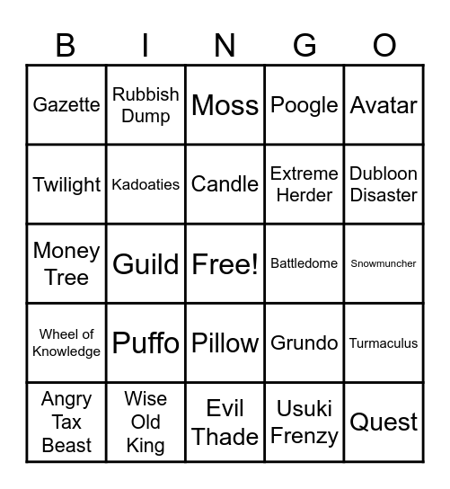 🍄 INSOMNIA BINGO 🌿 Bingo Card