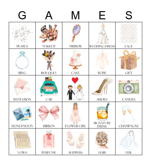 Sassy Sue Word Bingo Card
