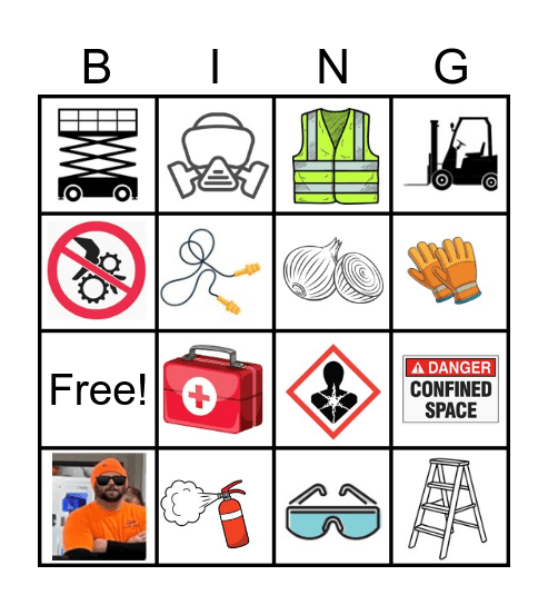 Safety Bingo Card