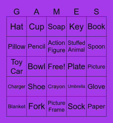 Sassy Sue Word Bingo Card