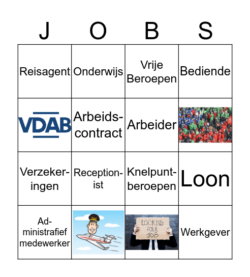 De arbeidsmarkt  Bingo Card