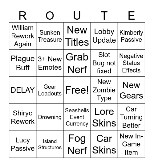 Route 06 v0.4 Bingo Card