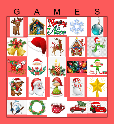 Sassy's Christmas Bingo Card